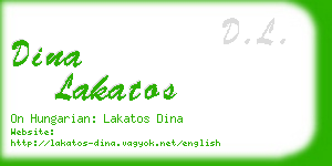 dina lakatos business card